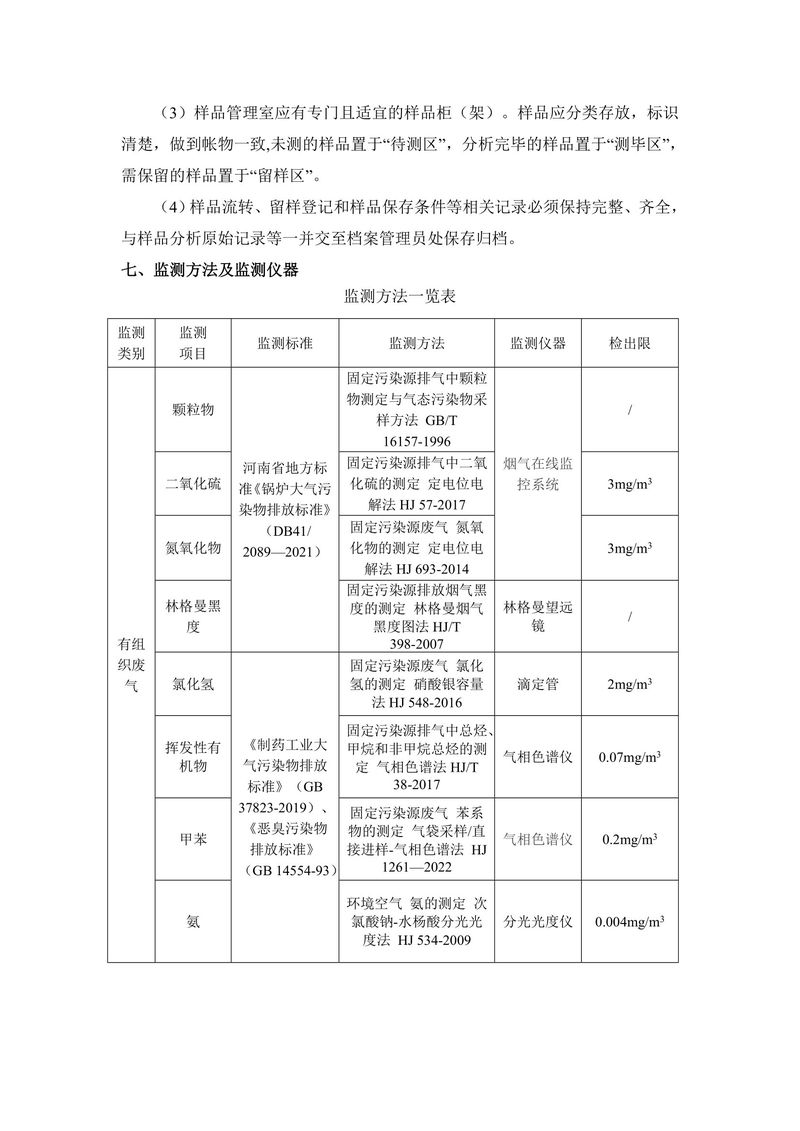 新鄉市三鑫科技有限公司自行監測方案-6